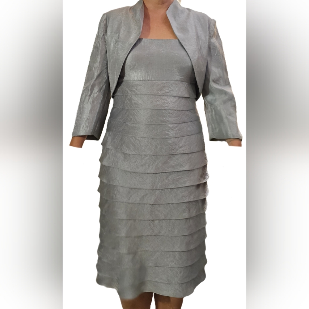 Dress and Jacket Silver, Willow Glen New York size 12
